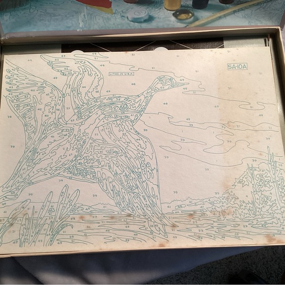 Two Vintage Silver Award Paint by Number. Numbered oil paint sets. 1960’s - Picture 7 of 12